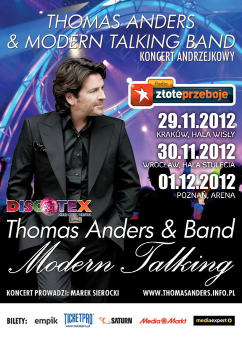 Thomas Anders - koncerty andrzejkowe 2012 (Krakw, Wrocaw, Pozna)