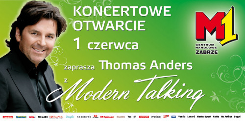Plakat z koncertu Thomasa Andersa w Zabrzu