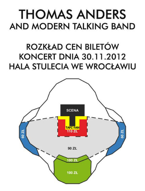 Plan widowni - koncert Thomasa Andersa we Wrocawiu